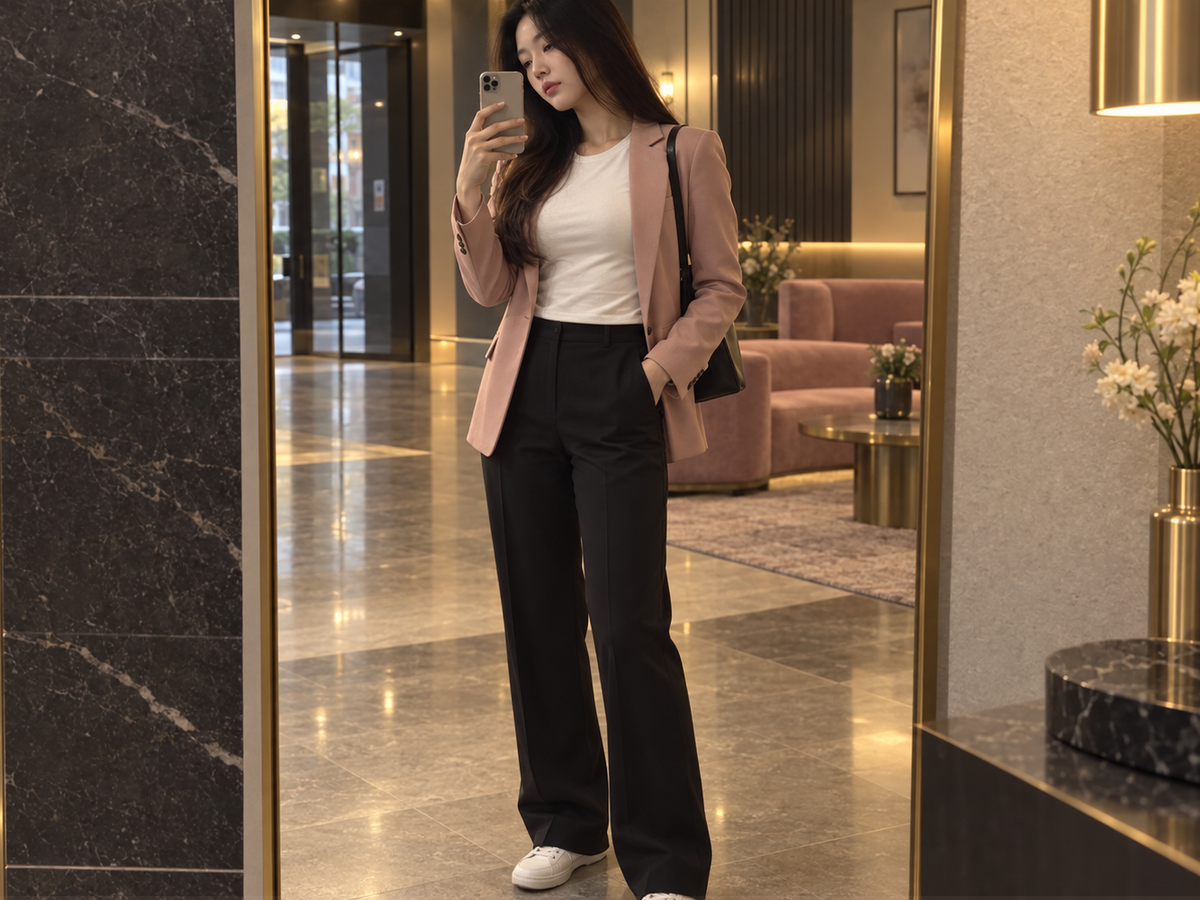 광명 방문 홈케어 일정을 준비하는 젊은 성인 한국 여성 관리사